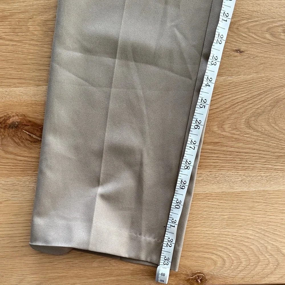 Izod Men's Khaki Flat-Front Chinos in Taupe - Picture 5 of 7